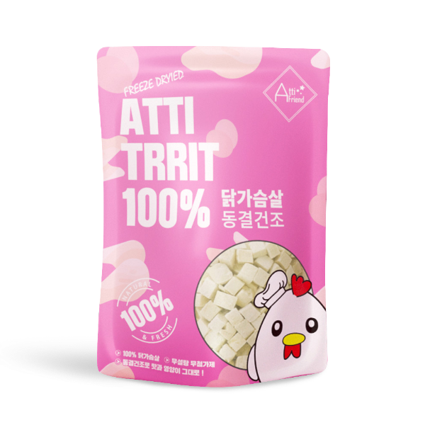 [아띠지기]-[아띠트릿]100% 동결건조 닭 가슴살 ( 60g )